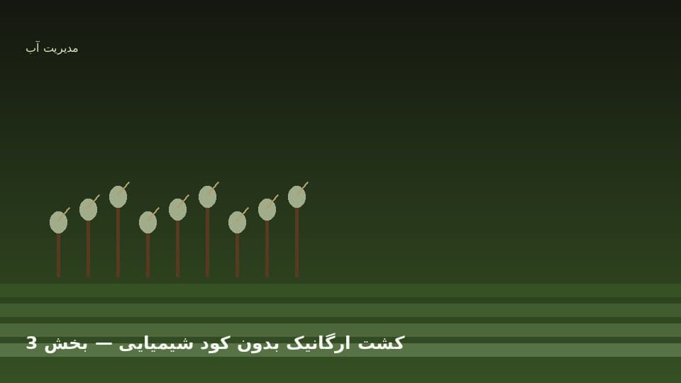 مدیریت آب و کنترل علفهای هرز بدون سم